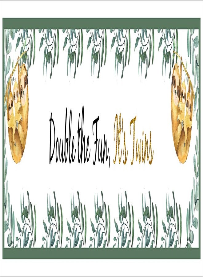 ثيم ماي بارتي موضوع حفل استقبال مولود توأم، عيد ميلاد طفل، زينة ترحيبية بتوأم (لافتة طويلة) - Image 2